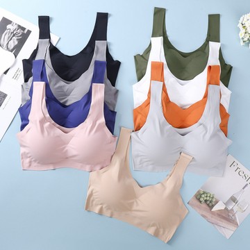 【折50元】内衣 女內衣 一片式 女士冰絲 無痕 無鋼圈 聚攏大碼 運動內衣 小胸內衣 無痕內衣 無鋼圈內衣