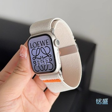 金屬卡扣 編織尼龍錶帶 適用 Apple Watch 11 10 錶帶 9 8 7 SE 42mm 46mm 蘋果錶帶