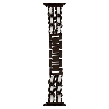 DAYA 名媛氣質款 金屬皮革錶帶 Apple Watch 3/4/5/6/SE 專用  Apple Watch 38/40/41mm  黑色  1條