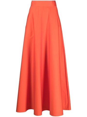 BONDI BORN - Grenada flared maxi skirt - women - Cotton - S - Orange