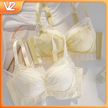 💕立減50元💕 少女舒適杯蝴蝶結性感內衣 小龍聚攏 收副乳防下垂 無鋼圈 蕾絲邊內衣 可調節內衣 女士內衣 胸罩bra
