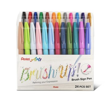 Pentel 飛龍 TOUCH BRUSH UP 柔繪筆 6色/12色/ 24色組  柔繪筆 SES15C