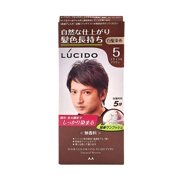 LUCIDO 倫士度 按壓式染髮霜 - 輕鬆染髮 無香料  自然棕  1組