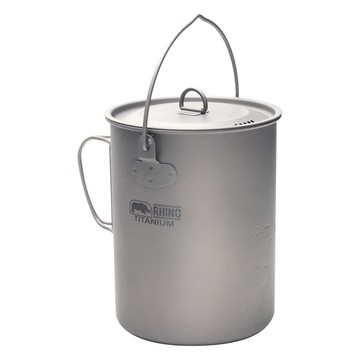 RHINO 犀牛 鈦合金吊鍋 湯壼 KT-81  1.55L  超輕鈦合金  附黑色收納袋  1個