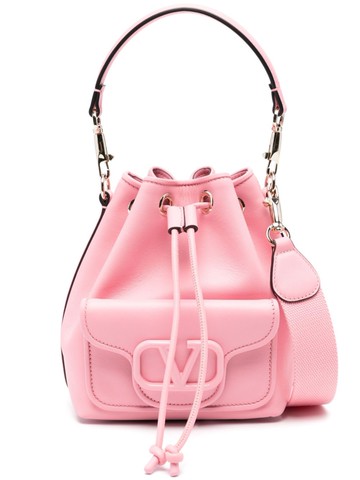 Valentino Garavani - Locò leather bucket bag - women - Calf Leather - One Size - Pink