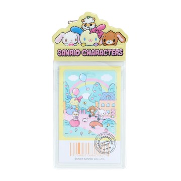 asdfkitty*花小兔蜜糖邦尼可樂鈴 遊樂園 別針夾式票卡套 證件套 悠遊卡套 車票套-日本正版商品