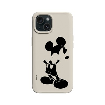 iPhone 15 SolidX 貝殼灰 - 迪士尼-米奇 Mickey - 黑標款-米奇只有黑色