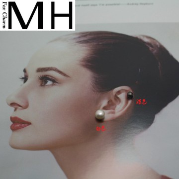 天然珍珠 磁鐵耳釘無耳洞耳夾吸鐵石磁吸耳釘女無痛耳夾