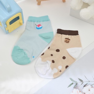 D&G食物童襪-珍奶+刨冰-13-16cm