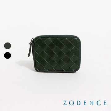 ZODENCE CRAFTZEAL進口真皮中性編織卡片零錢包