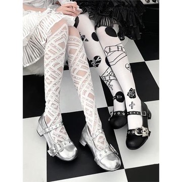 轉校生 寶寶朋克 原創朋克風低跟通勤女鞋圓頭日系jk百搭小皮鞋女