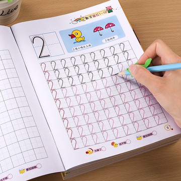 【NamiGo!】[現貨]  兒童練字帖 練字帖小學 數字 英文 加減法 兒童學前班 零基本練習 魔幻練字帖小學練字神器