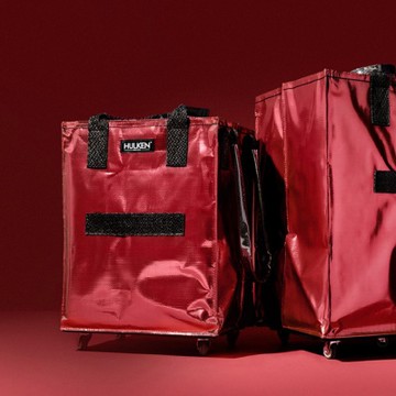 HULKEN｜浩肯包2.0｜紅色｜小｜折疊多輪推車 大型購物推車 購物袋 折疊推車 環保材質 環保購物袋 大容量 採購 採買 登機包