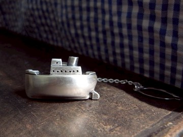 古董 郵輪 船 | 純銀 別針 別針式領帶夾 | 手工限量