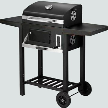 開發票 烤肉燈具 爐具 新款移動美式燒烤爐野外烤肉別墅露營燒烤爐特厚專用可折疊帶輪