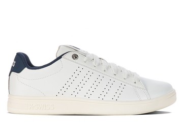 【K-SWISS】Base Court 男時尚休閒鞋/白/藍(09188-176-M)