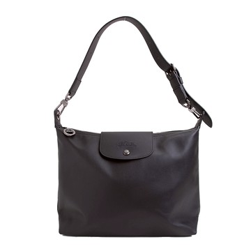 LONGCHAMP 皮革Le Pliage Xtra 半月型單肩包(黑色)