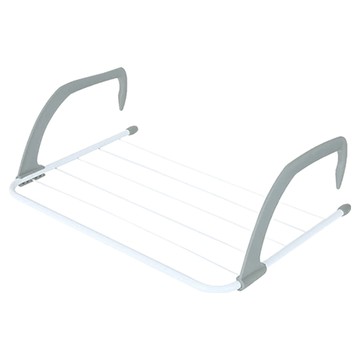 多功能可掛式折疊收納陽台窗邊曬衣褲架  54.5 x 15 x 33cm  灰色  50 x 33 x 15cm