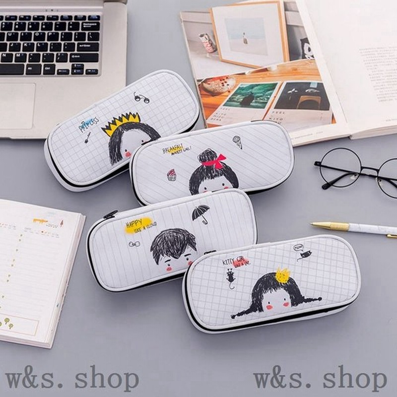 Pu ペンケース シンプル おしゃれ 大容量キャンバス 筆箱 かわいい 韓国風 高校生 中学生 文具 収納 入学祝い ギフト 4色 通販 Lineポイント最大get Lineショッピング