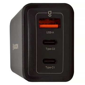 GUXON 古尚 65W 氮化鎵電源供應器 1A2C  黑色  1個