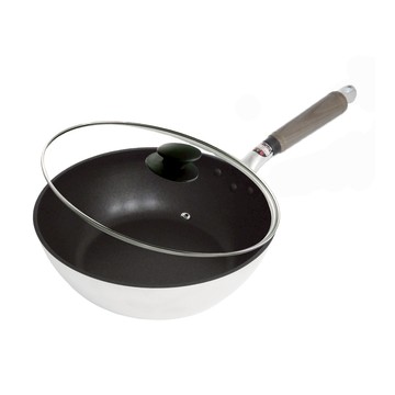 hokua 北陸 SenLenFan洗鍊粉絲版 輕量不沾深型平底鍋 含蓋 24cm  1個