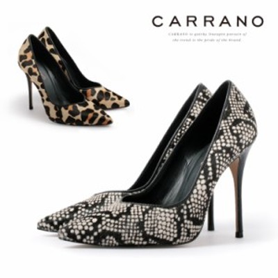 SALE パンプス CARRANO ハラコ ハイヒール ポインテッドトゥ