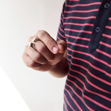 mountains ring_大小山戒指 | 925銀 設計師手作 中性 情侶對戒