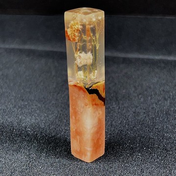 客製化手工印章-|永生花樹脂印章 0.9 x 0.9 CM|篆刻印章