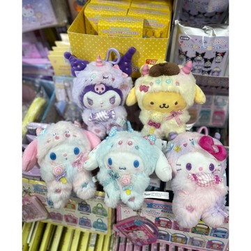 ❮繽紛怪獸系列❯三麗鷗Sanrio Kitty美樂蒂酷洛米布丁狗大耳狗掛件吊飾鑰匙圈