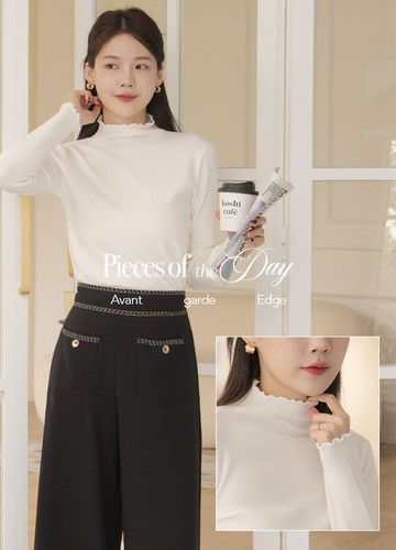 小波浪針織上衣