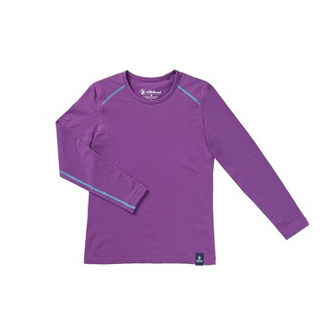 【Wildland 荒野】輕量鍺纖維親膚保暖衣 女童 粉紫色 W2669-50