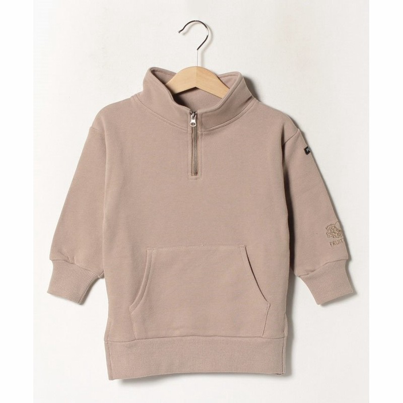 プティマイン】 裏毛 ハーフジップトレーナー キッズ モカブラウン 100 petit main 通販 LINEポイント最大1.0%GET  LINEショッピング