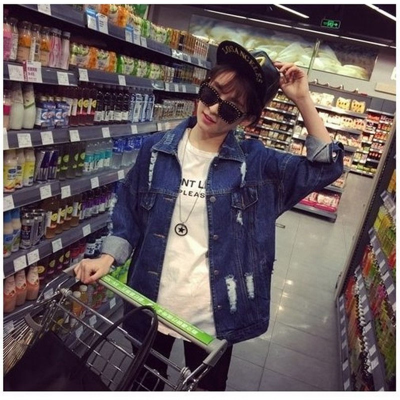 デニムジャケット ジージャン Gジャン ジーンズジャケット ダメージデニム ダメージジーンス レディース アウター 春 秋 定番 シンプル ダメージ加 通販 Lineポイント最大0 5 Get Lineショッピング