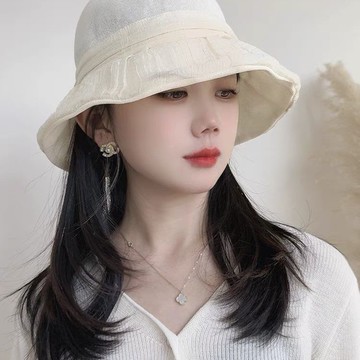 春夏新款輕薄透氣日本和紙遮陽帽防曬帽出游漁夫帽可折疊太陽帽潮 5z806