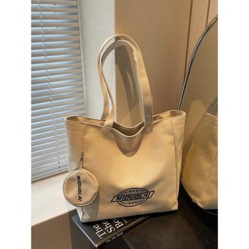 2025新款女士百搭加厚單肩包大容量學生簡約通勤手提上課托特包潮