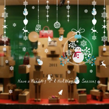 JB Design - 時尚壁貼-聖誕小雪人吊飾 (60cm*90cm)