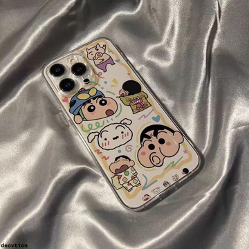 蜡笔小新 蘋果 手機殼 iphone 12 8 plus 7 13 max pro x 11 14 防摔 情侶 卡通 殼