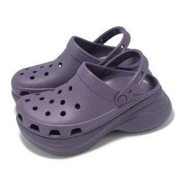 Crocs 厚底洞洞鞋 Bae Clog 女鞋 復古克駱格 茄紫色 涼拖鞋 休閒鞋 卡駱馳 2063025CI