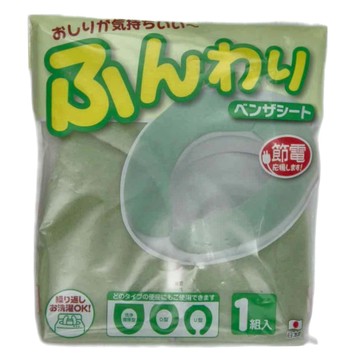 SANKO 馬桶絨毛除臭坐墊 素面絨毛款  9.5 x 40cm  綠色  1個