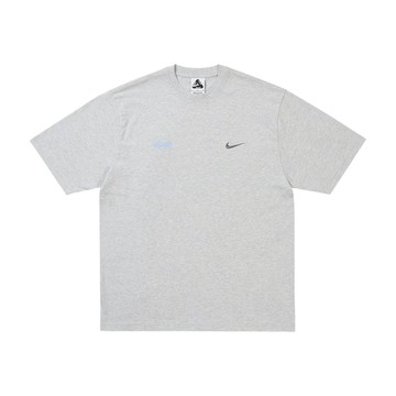 NIKE X PALACE FONT SWOOSH T-SHIRT GREY MARL
