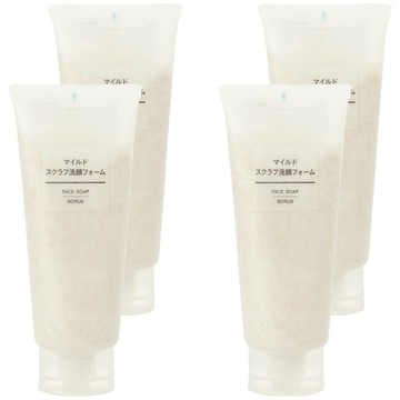 MUJI 無印良品 台灣公司貨 溫和去角質洗面乳  200g  4條