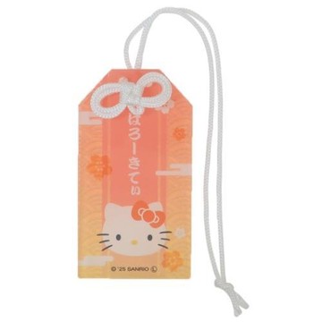 asdfkitty*日本製 KITTY 御守風壓克力吊牌 吊飾 掛飾 鑰匙圈-正版商品