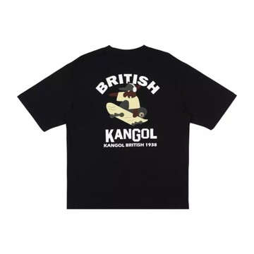 KANGOL 短T 黑色 落肩 袋鼠 滑板T 短袖 中性 6625100920
