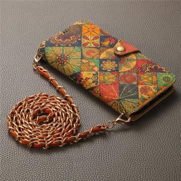 適用iPhone蘋果17斜挎包16軟木15復古14/13/12/11民族風Pro手機殼MAX翻蓋Plus/Air/XS/XR保護套7/8/SE2/3/16E