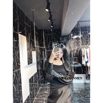 小眾設計感港風緞面時尚個性開衫2025年春秋防曬百搭短款上衣