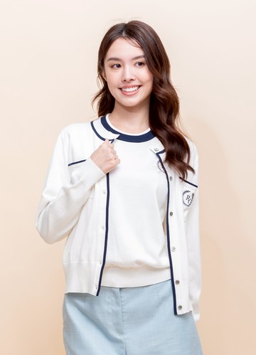 PY by perng yuh Exclusive-都會質調繡飾針織外套