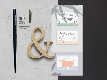 心 動 向 | 古老現代多字系列 | 明信片工具套裝 | 禮物 | 歐字趣