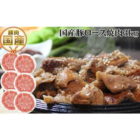 ふるさと納税 国産豚ロース焼肉用約3kg 豚焼肉 豚肉 ぶた ブタ 高知県 土佐 熨斗 高知県高知市