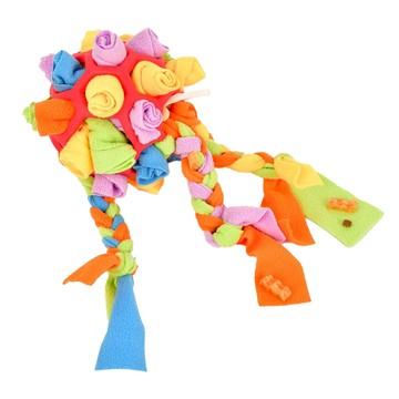 NANPET 狗狗嗅聞絨球玩具  足球紅色  1個  20 x 20cm