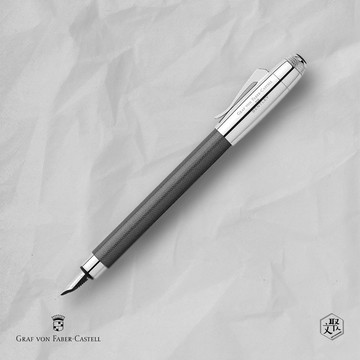 【Graf von Faber-Castell】賓利聯名系列鋼筆-銀鎢 F尖 VIP刻字服務 (原廠正貨)
